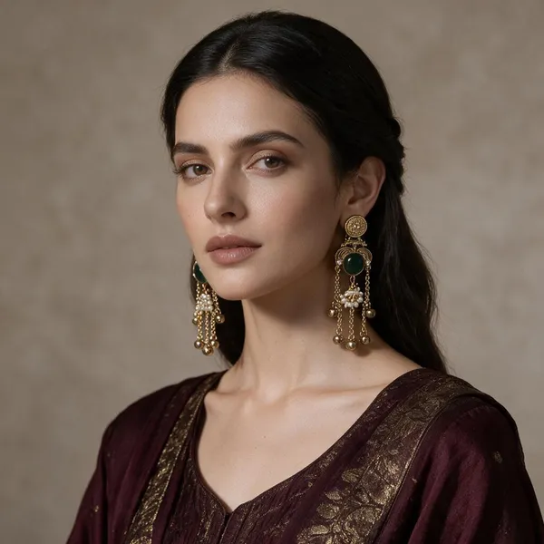 Green_Gold_Tone_Stainless_Steel_Traditional_Jhumka_Earrings_For_Women