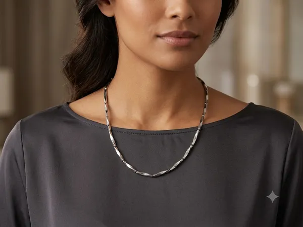 Silver_Brass_Black_Beaded_Chain_Necklace_For_Women
