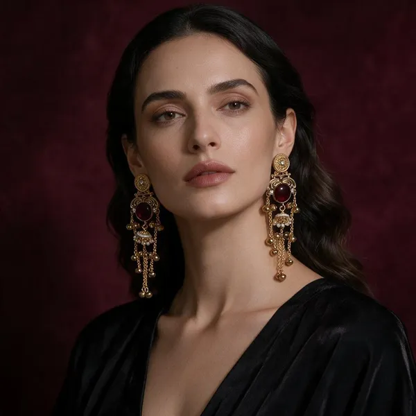 Gold-Plated_Stainless_Steel_Red_Stone_Chandbali_Jhumka_Earrings_For_Women