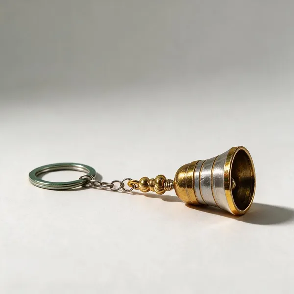 Gold_Tone_Brass_Bell_Pendant_Keychain_For_Women