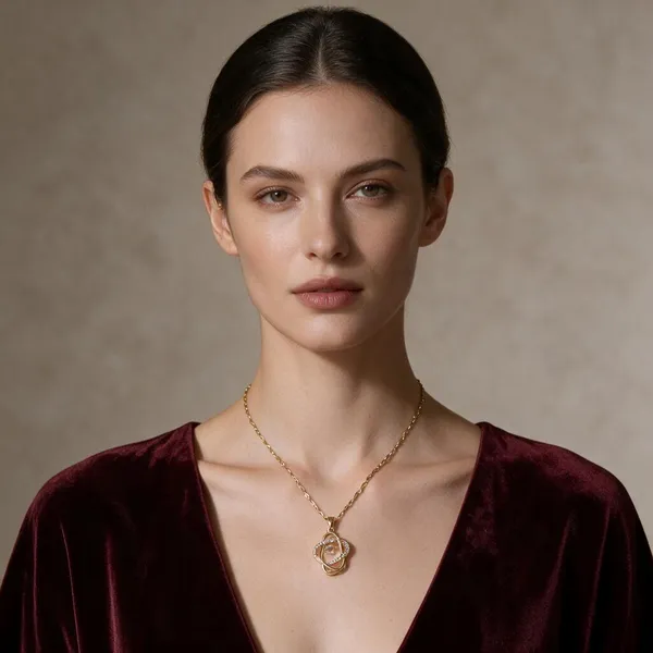 Gold-Plated_Stainless_Steel_Circular_Pendant_Necklace_For_Women