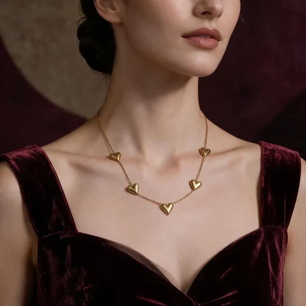 Gold-Plated_Stainless_Steel_Layered_Heart_Pendant_Necklace_For_Women