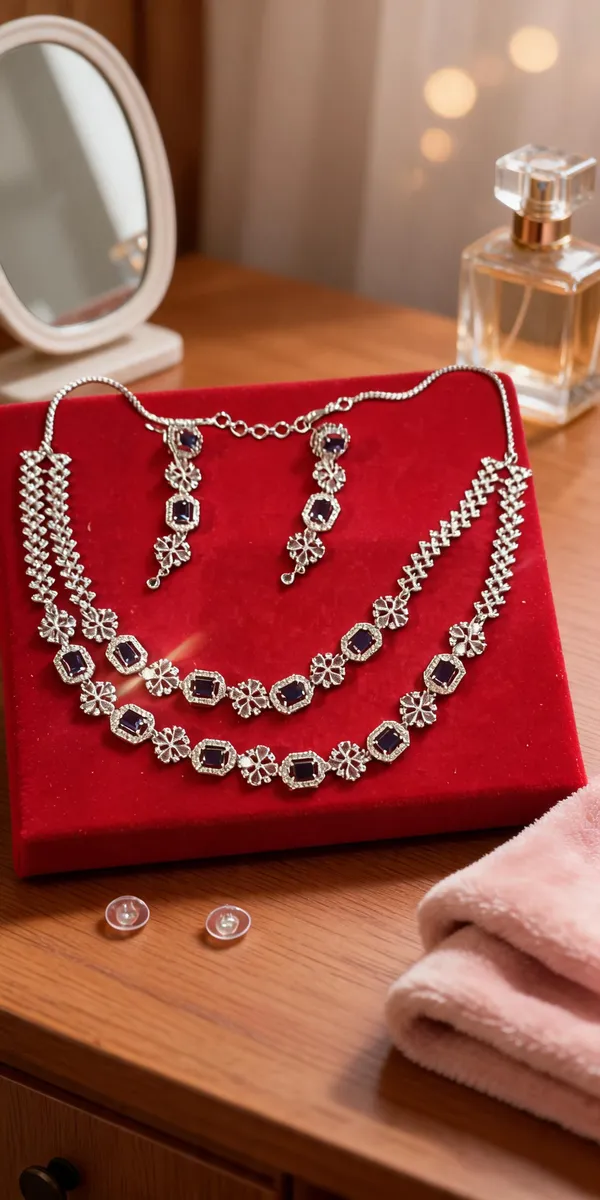 Silver_Brass_Maroon_Stone_Necklace_Set_For_Women