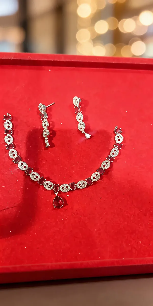 Silver_Brass_Red_Teardrop_Stone_Studded_Necklace_Set_For_Women