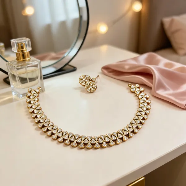 Gold_Brass_Stone_Studded_Geometric_Necklace_Set_For_Women