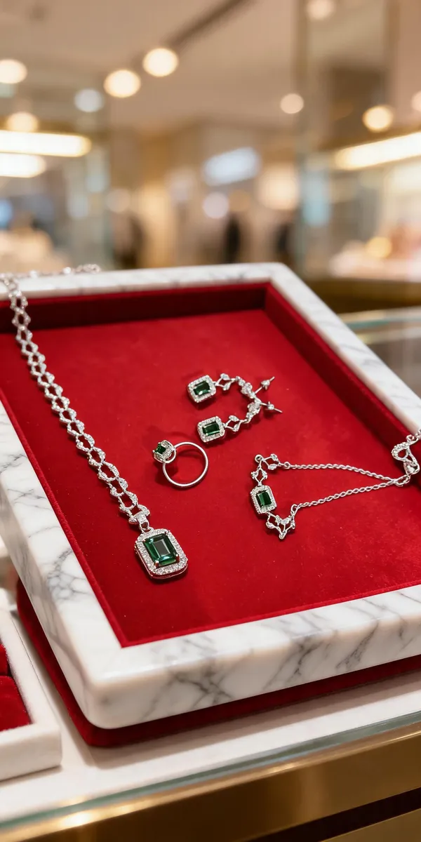 Silver_Brass_Green_Stone_Jewellery_Set_For_Women