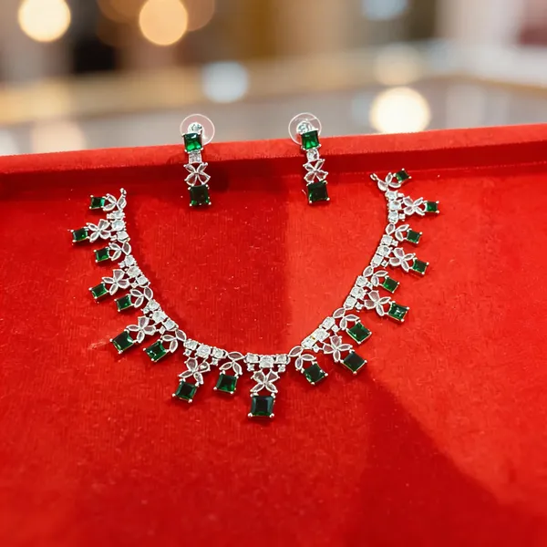 Green_Silver_Brass_Stone_Drop_Necklace_And_Earring_Set_For_Women