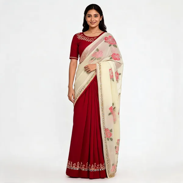 Maroon_Chocolate_Silk_Embroidered_Saree_For_Women
