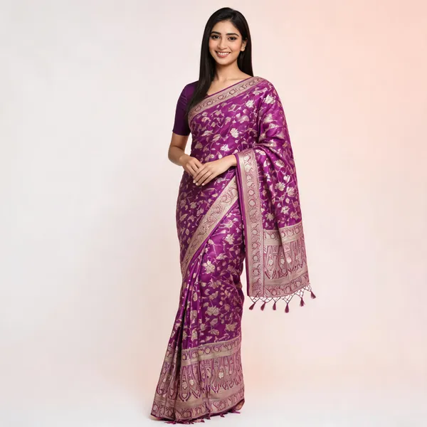 Purple_Soft_Silk_Woven_Floral_Saree_For_Women