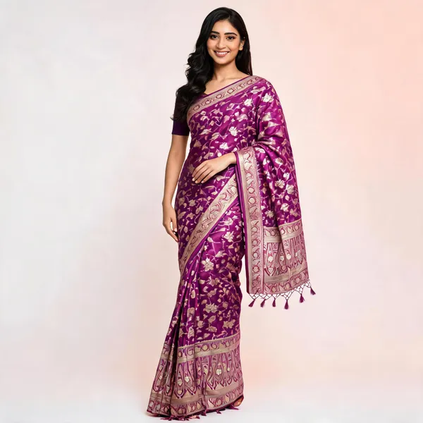 Purple_Soft_Silk_Woven_Floral_Saree_For_Women
