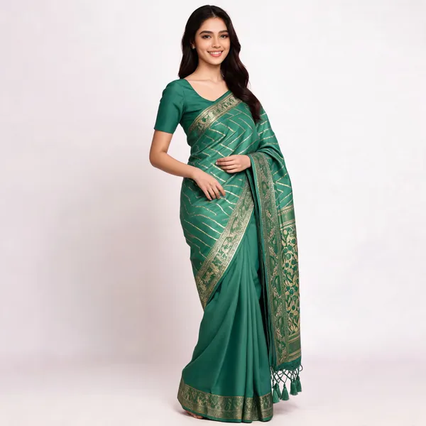 Green_Soft_Silk_Woven_Saree_For_Women