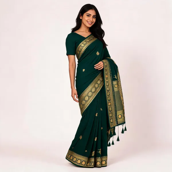 Green_Dola_Silk_Woven_Saree_For_Women