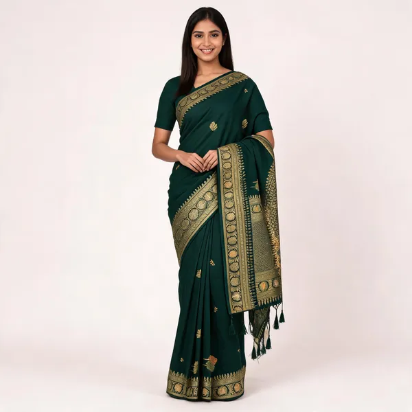 Green_Dola_Silk_Woven_Saree_For_Women