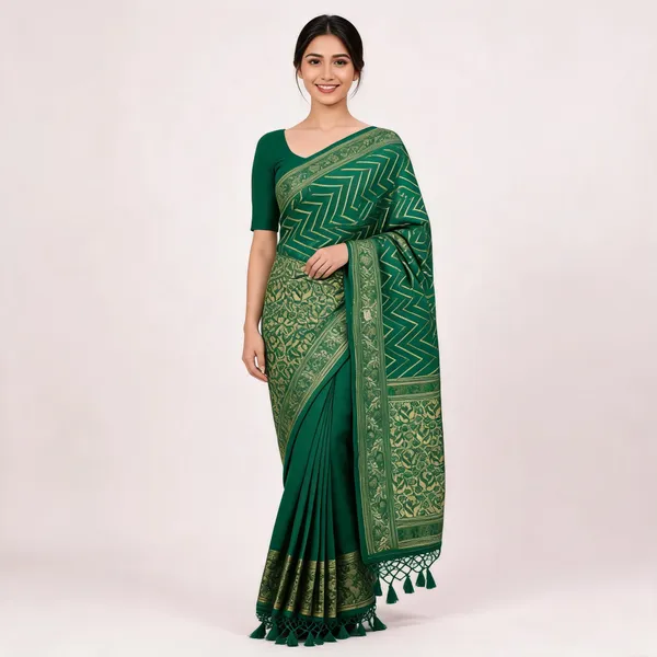 Green_Soft_Silk_Patterned_Saree_For_Women
