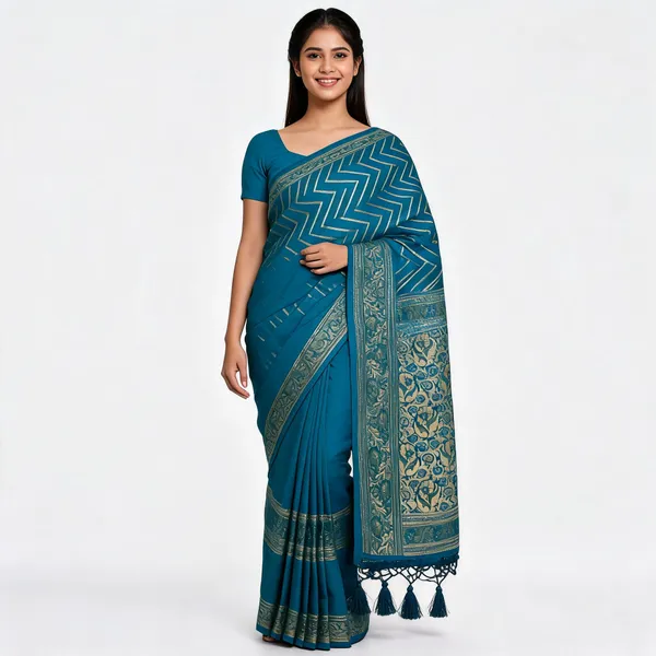 Blue_Soft_Silk_Printed_Saree_For_Women