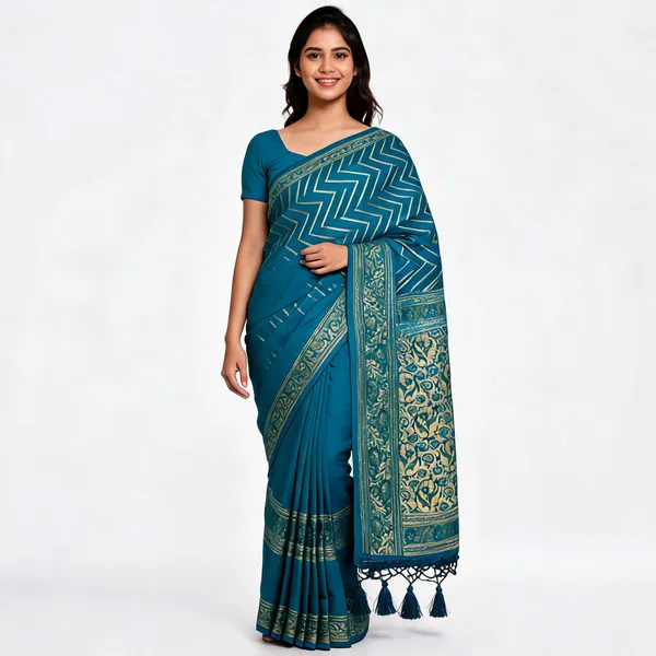 Blue_Soft_Silk_Printed_Saree_For_Women