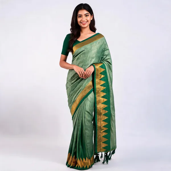 Green_Kora_Silk_Traditional_Saree_For_Women