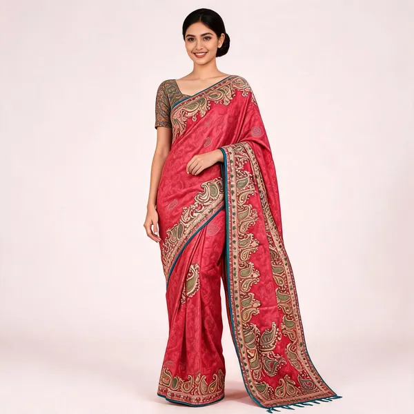 Red_Tesla_Silk_Paisley_Print_Saree_For_Women