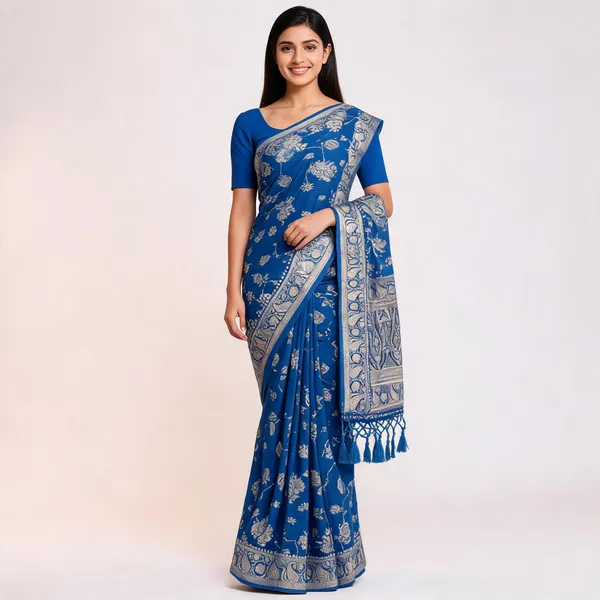Blue_Soft_Silk_Ethnic_Saree_For_Women