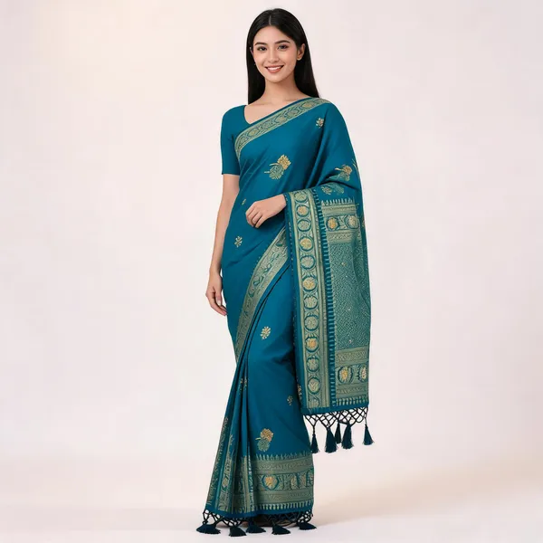 Teal_Dola_Silk_Woven_Saree_For_Women