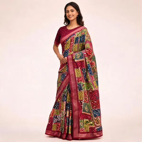 Multicolor_Cotton_Linen_Printed_Saree_For_Women