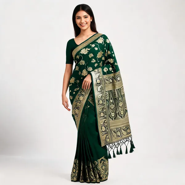 Green_Soft_Silk_Woven_Printed_Saree_For_Women