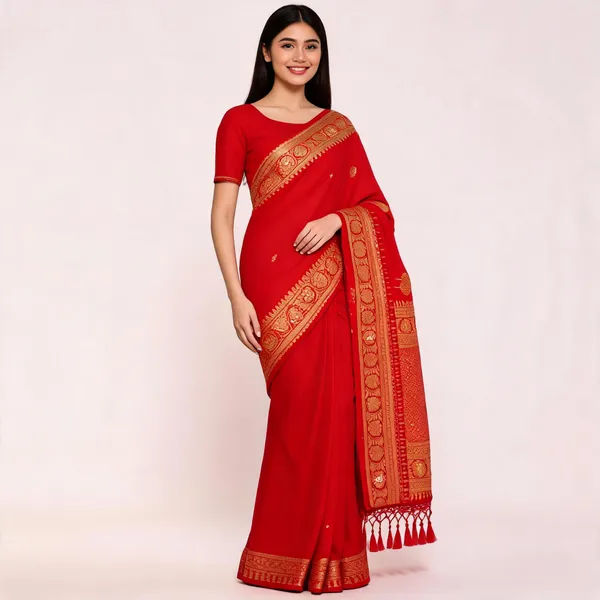 Red_Dola_Silk_Woven_Embroidered_Saree_For_Women