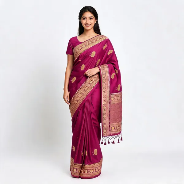 Magenta_Dola_Silk_Zari_Saree_For_Women