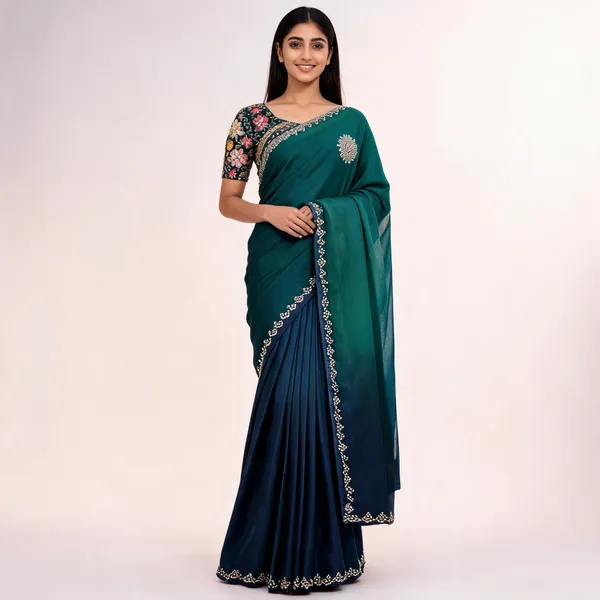 Green_Fandy_Silk_Embroidered_Saree_For_Women