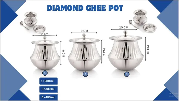 Stainless_Steel_Classic_Diamond_Pattern_Ghee_Storage_Pot