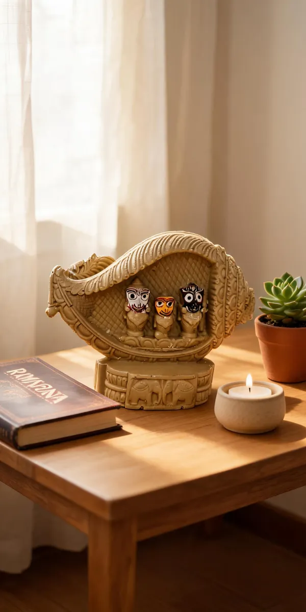Marble_Dust_sankha_Jagannath_Trio_Chariot_Idol_Set