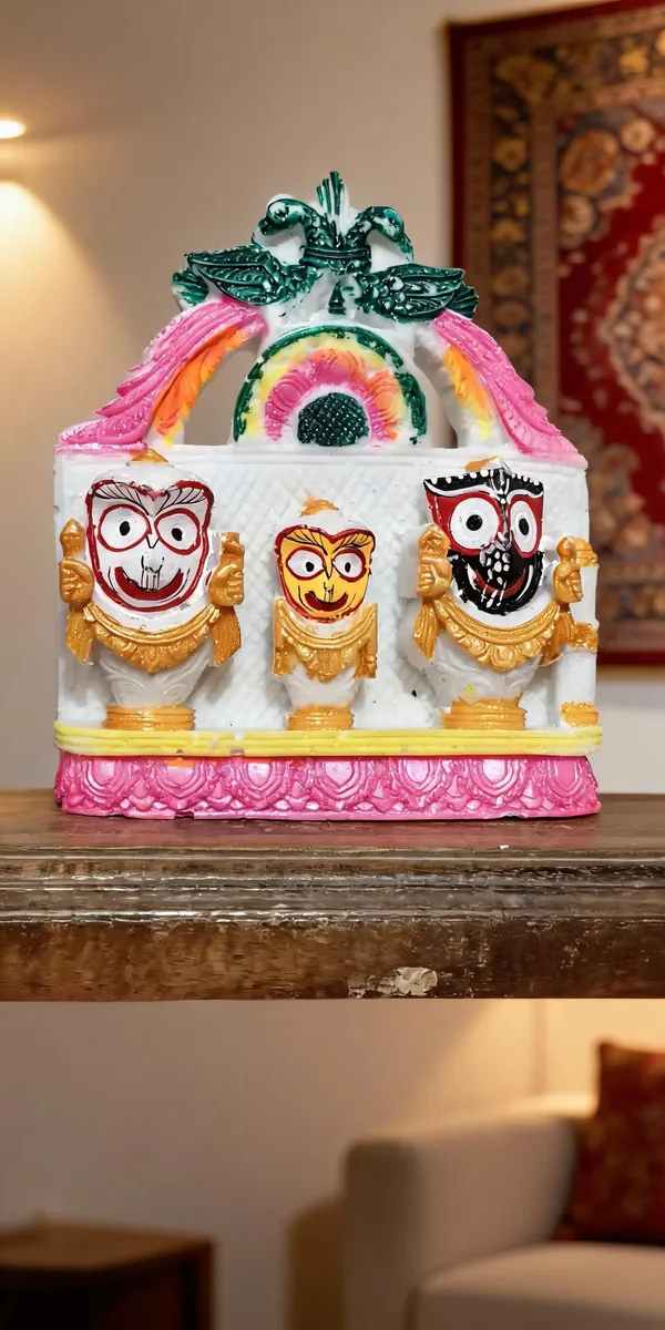 Multicolour_Marble_Dust_Jagannath_Balabhadra_Subhadra_Idol_Set