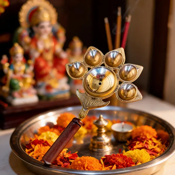 Golden_Brass_Floral_Pooja_Bell