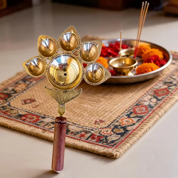 Golden_Brass_Floral_Pooja_Bell