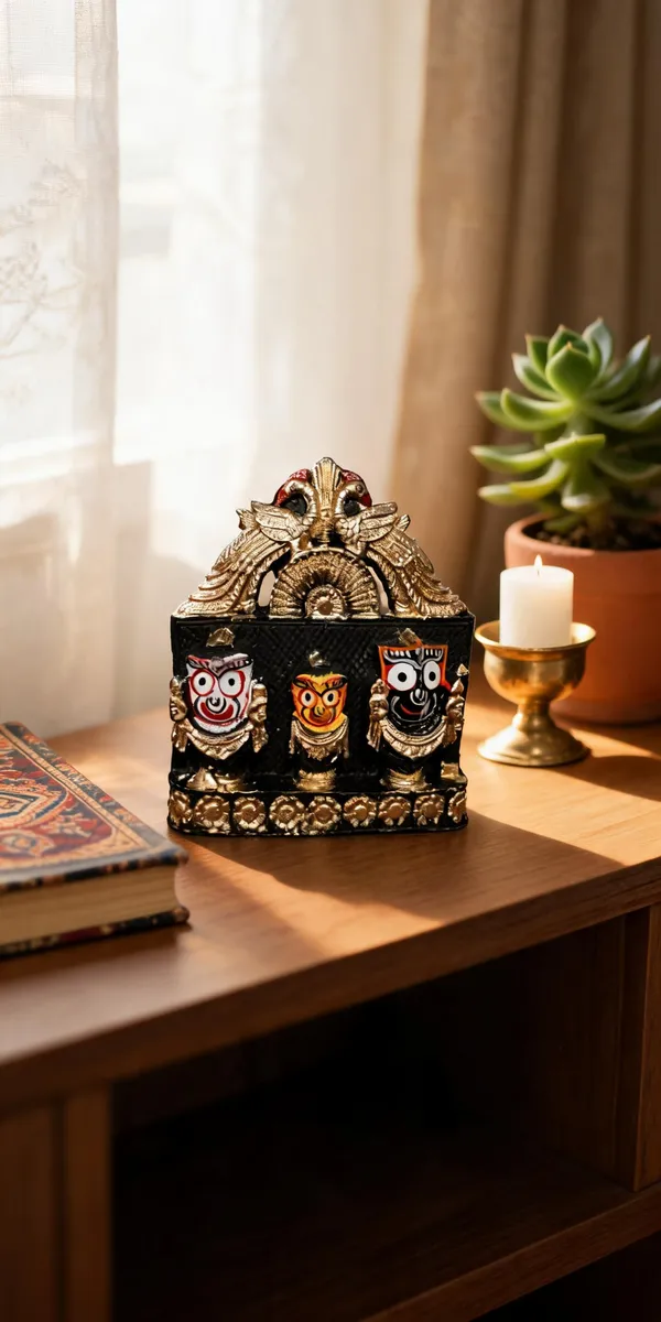 Multicolour_Marble_Dust_Jagannath_Trio_Ornate_Shrine_Idol