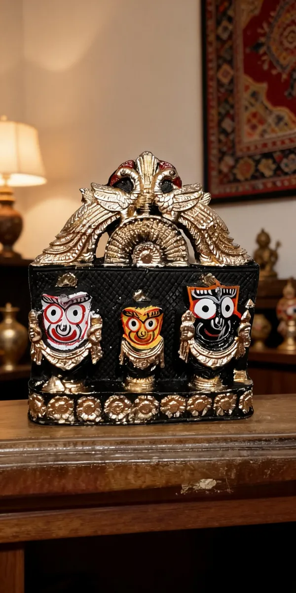 Multicolour_Marble_Dust_Jagannath_Trio_Ornate_Shrine_Idol