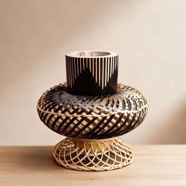 Black_And_Gold_Bamboo_Flower_Vase_For_Home_Decor