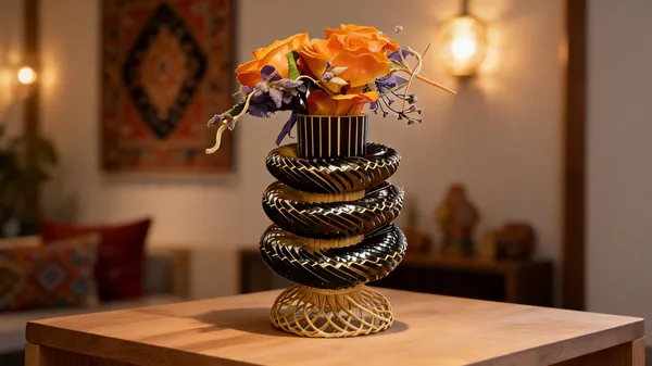 Black_Bamboo_Flower_Vase_For_Home_Decor