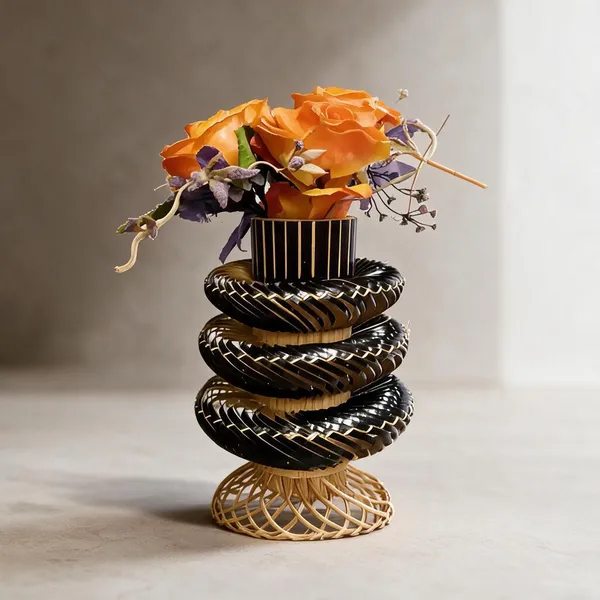 Black_Bamboo_Flower_Vase_For_Home_Decor