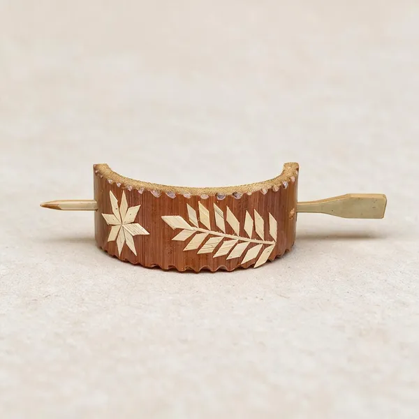 Brown_Bamboo_Hair_Clip_For_Women