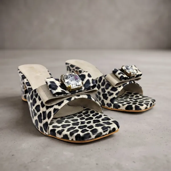 BREPIK_Women_Sandals_Block_Heel_Leopard_Slip-on_Ladies_Footwear