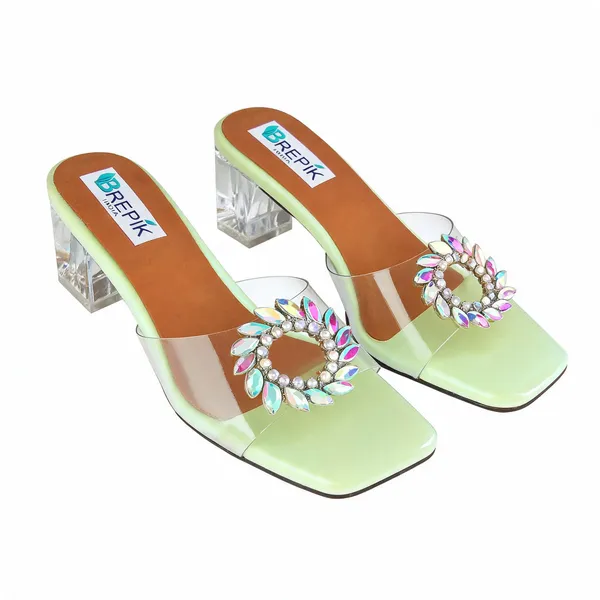Light_Green_Synthetic_Casual_Block_Heel_Sandals_For_Women