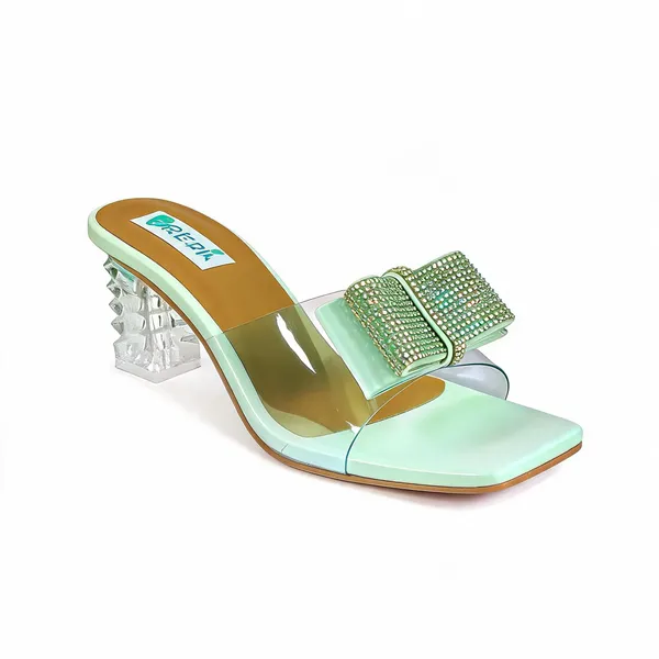 White_Synthetic_Block_Heel_Sandals_For_Women