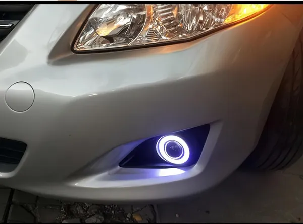 Car_Fog_Lamp_Angel_Eye_Led_Drl_Projector_89mm_3_5_Set_Of_2_Default_Title