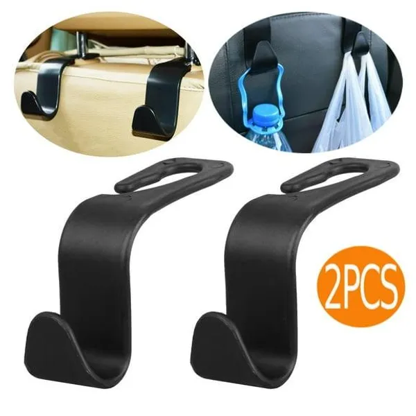 2_Pcs_Universal_Car_Headrest_Hooks_2_In_1_Bag_Purse_Holder_Default_Title