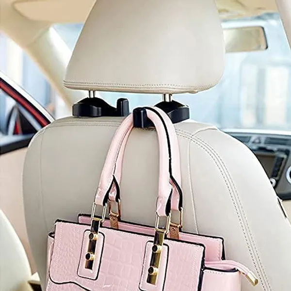 2_Pcs_Universal_Car_Headrest_Hooks_2_In_1_Bag_Purse_Holder_Default_Title