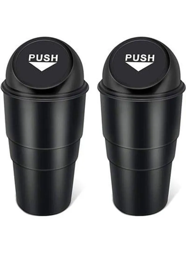 2pcs_Mini_Car_Dustbin_With_Push_Lid_Cup_Holder_Waste_Bin_Black_Default_Title