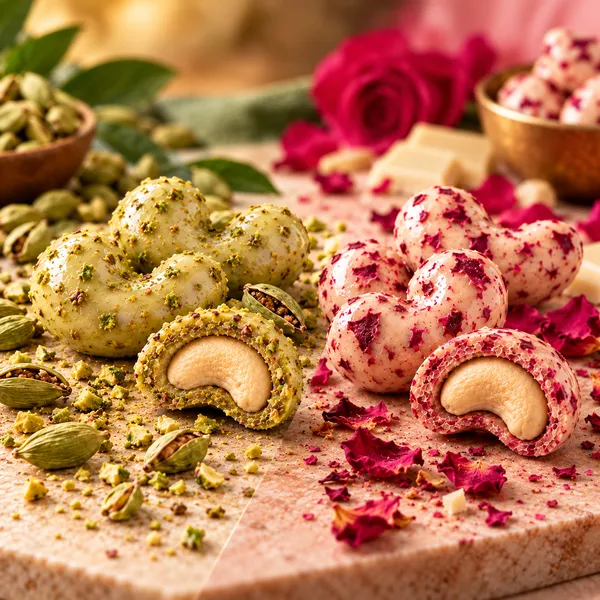 Rose_Petal_White_Chocolate_Coated_and_Cardamom_White_Chocolate_Coated_Cashews_combo