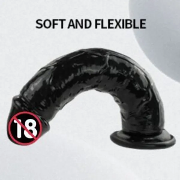 Lovemehoney_7_7_Inch_Black_Realistic_Pleasure_Toy_With_Suction_Cup_For_Women