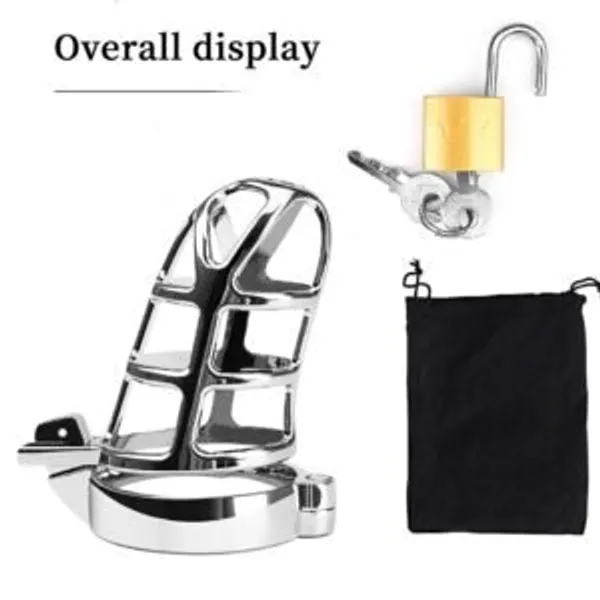 Lovemehoney_Male_Cage_Chastity_Device_With_Lock_Beginner_Stainless_Steel_Bondage_Cock_Cage_For_Men_50mm_Silver